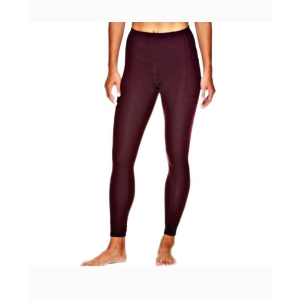 Gaiam Om-dri yoga activewear nwt prana pocket plum Leggings sz XS capri